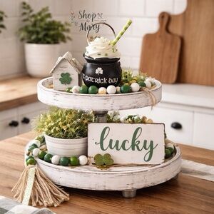 🆕⤵️ St Patrick day mini leprechaun pot | faux topper🍀☘️